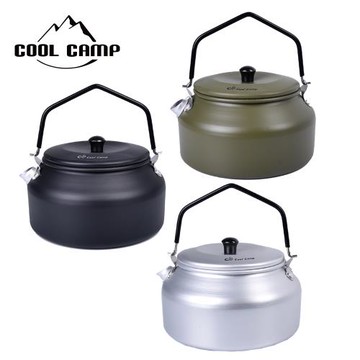 COOLCAMP 0.9L硬質氧化鋁合金茶壺/茶葉/泡茶/露營/野餐/水壺(三色任選)