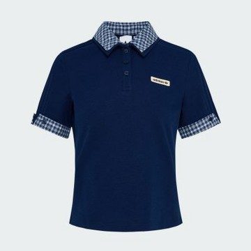ADIDAS PLAID POLO SS W 女 短袖POLO KU9396
