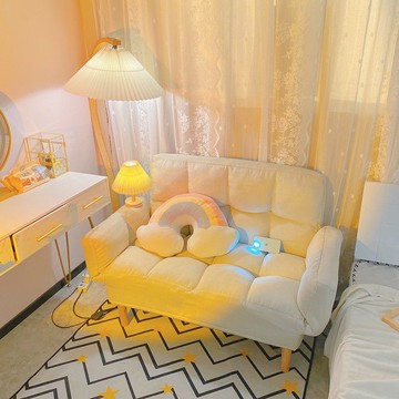 懶人沙發臥室小沙發小戶型雙人榻榻米網紅出租房可折疊單人沙發床 c8142