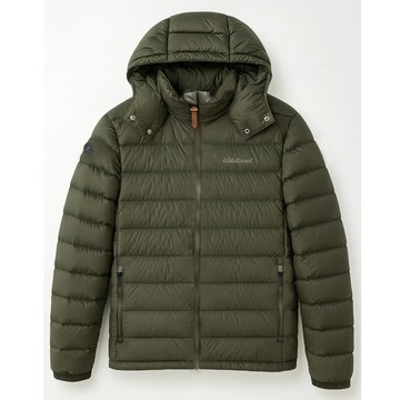 【WILDLAND荒野】男700FP可拆帽輕暖羽絨外套202能高綠