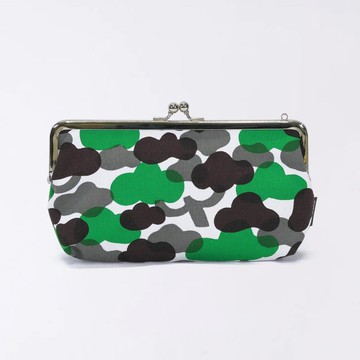 京都 橫式錢包 口金 日本製造 和風錢包 帆布 棉 和風圖案 wafu