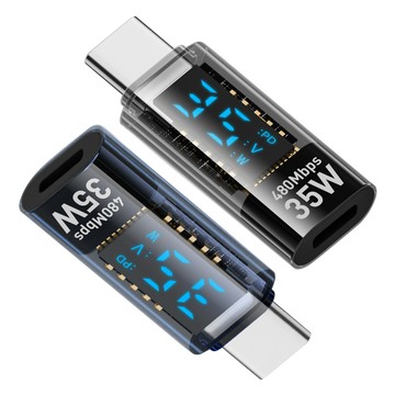 Kamera Lightning母轉Type-C公 數顯PD轉接頭 數據顯示轉接器 快充傳輸轉接頭 35W/20V/1.75A