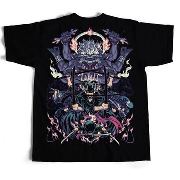 ONE PIECE海賊王ZORO索隆三刀短袖T恤衣服聯名動漫畫原創圓領純棉