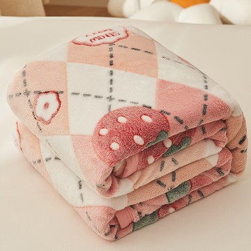 法蘭絨小毛毯春秋午睡毯蓋毯冬季加厚珊瑚絨床單人床上用空調毯子