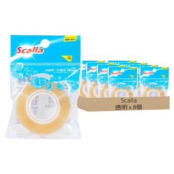 Scalla 多用途膠帶補充包 18mm x 30m  8個  透明