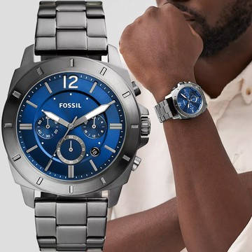 FOSSIL Privateer 三眼計時手錶-45mm BQ2816