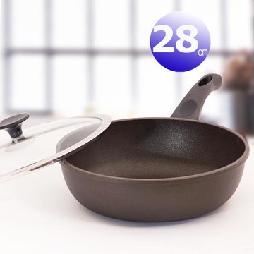 【UNICOOK優樂】 樂廚深型平底鍋附蓋(28cm)