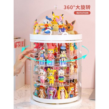 【新店促銷 限時折扣】防塵盲盒展示盒泡泡瑪特手辦收納架透明旋轉亞克力娃娃公仔場景櫃 LlAF