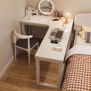 實木轉角書桌學生家用L型寫字臺7字型電腦桌小戶型拐角大板學習桌 ph6211