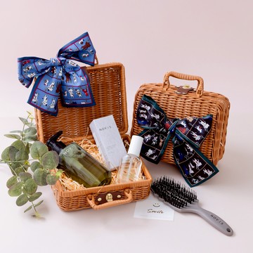 🔜快速出貨【梨花娘】親愛的辛苦了！獻上洗護髮手提籃組💖 NOV.15曠野綠茵茶樹清涼去屑洗髮精+大花可可輕柔水光含氧護髮油+豬鬃毛梳子(絲巾手提袋籃包裝) 閨蜜禮物 生日禮物