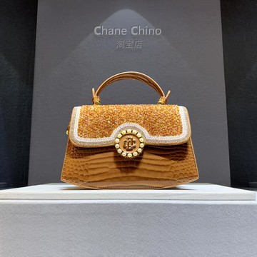 手提包女2025秋季新款燙鉆時尚小眾獨特高級感今年流行斜挎小包包