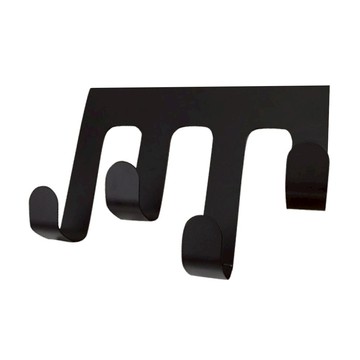 UdiLife 優的生活大師 hold掛 門板式 J型4勾掛架 - 適用於厚度4.7cm以下的各式門板 承重約5kg  霧黑  1個