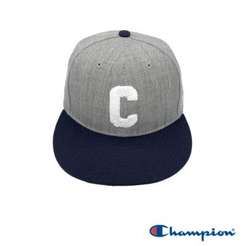 Champion 官方直營-中性- 大C LOGO HY 毛巾繡版帽-灰/深藍色（381-0184-GRAYNAVY）