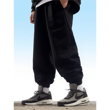 潮流嘻哈休閑衛褲寬松直筒男褲薄款純棉運動褲男加絨大碼長褲春秋