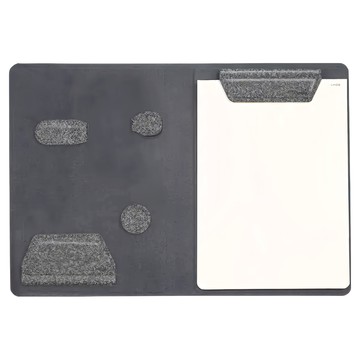 LHiDS 磁吸收納筆記本A5 PU皮革 磁鐵 鐵片  質感黑  1本