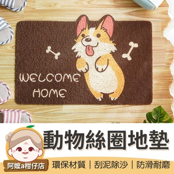 [刮泥除沙]動物絲圈地墊 刮泥地墊 60x40cm 卡通絲圈地墊 絲圈腳踏墊 玄關地墊 門口地墊 絲圈地墊 腳踏墊 地墊