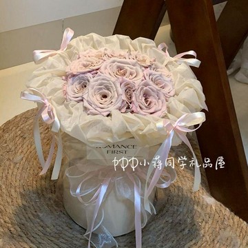 ❀【花中世界】❀網紅ins風芭蕾玫瑰花仿真花永生花成品生日禮物送女朋友閨蜜拍照