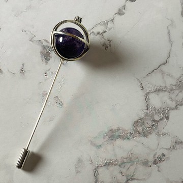 行星胸針_紫水晶