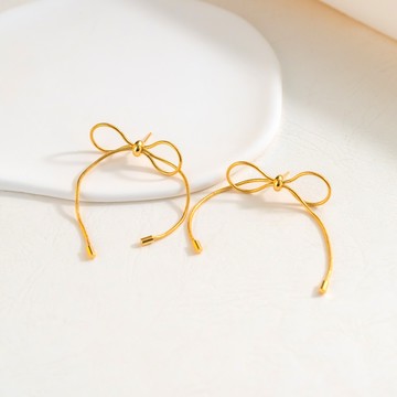 綁結蝴蝶耳環(J041L0Q13AJ) - JUJURY