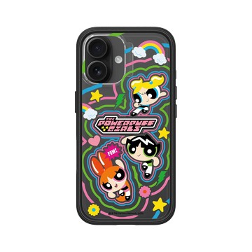 iPhone 16 Mod NX 黑 - The Powerpuff Girls 飛天小女警 - 可愛小女警線條款