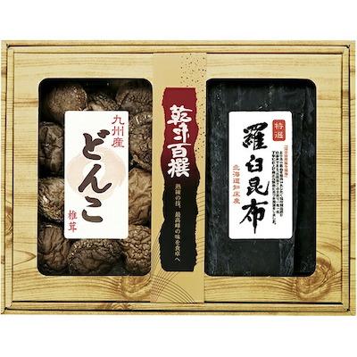 乾味百撰 九州産どんこ椎茸 羅臼昆布 GEE-50 お返し 内祝い 志 御供 お歳暮 御礼 快気祝い 満中陰志 粗供養 出産 結婚 御祝 お見舞い 法事 お供え 香典返し