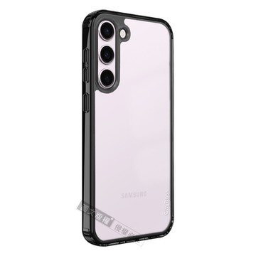 CITY晶鑽彩盾 三星 Samsung Galaxy S23 抗發黃透明殼 氣囊軍規防摔殼 手機殼(曜石黑)