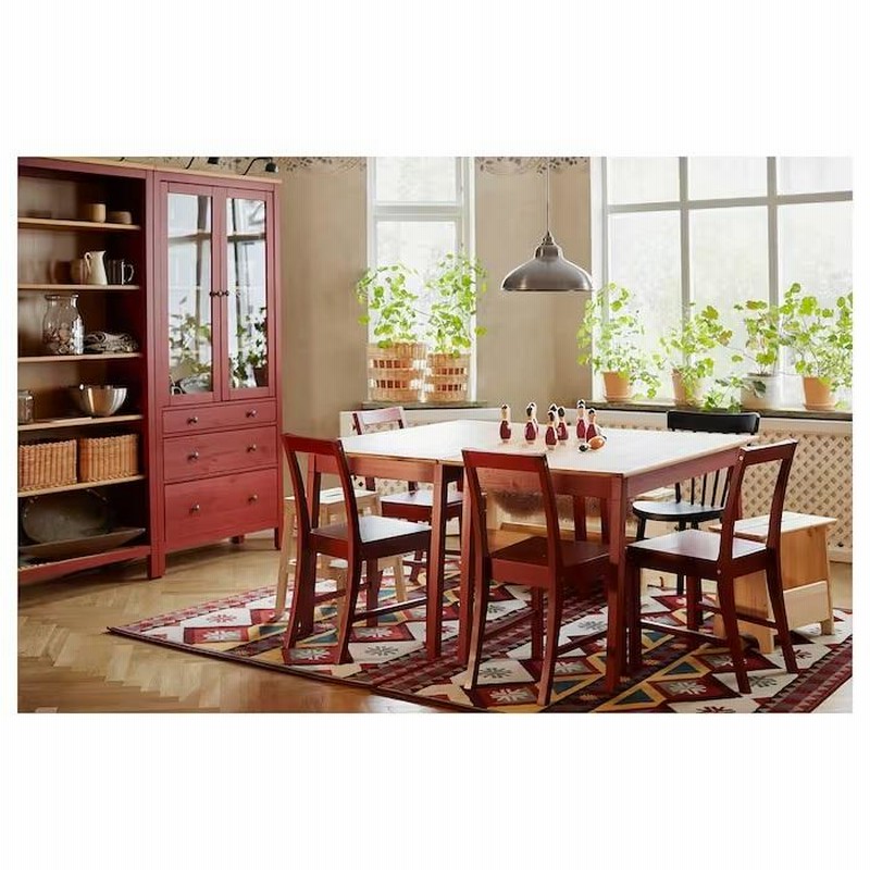 大人の上質  天然無垢 イケア IKEA ダイニングテーブル NORDBY（6人 4人掛け ダイニングテーブル