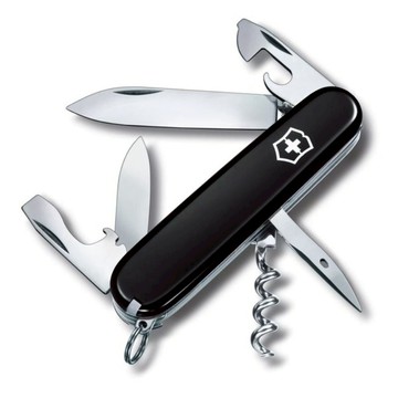 【Victorinox 瑞士維氏】瑞士刀 SPARTAN 12用刀 91mm-黑(1.3603.3)【墊腳石】