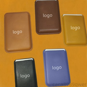 爆款 帶有徽標 Magsafe卡套 適用於Iphone 12 Pro Max磁性時尚錢卡夾Magsafing多色磁吸卡包