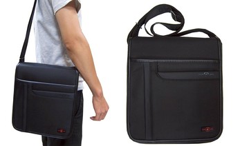 限時 滿3千賺10%點數↘ | ~雪黛屋~OVER-LAND 肩側包中容量磁扣蓋式主袋主袋內五層+外袋共八層肩背可斜側背防水尼龍布+皮革中性款T5621