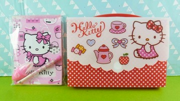 【震撼精品百貨】Hello Kitty 凱蒂貓~文具組-下午茶點心圖案