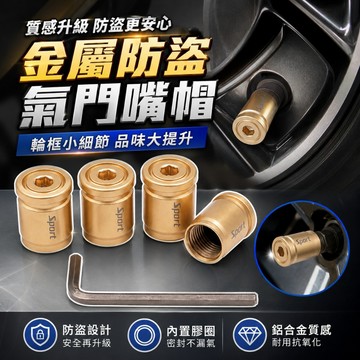 [防止惡意洩氣] 防盜型氣嘴蓋 氣門嘴帽 防放氣摩託車通用裝飾改裝氣嘴 車用氣門芯蓋