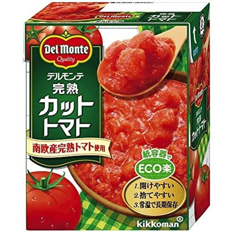 キッコーマン食品 デルモンテ 完熟カットトマト 紙パック トマト缶 缶詰 388g×12個