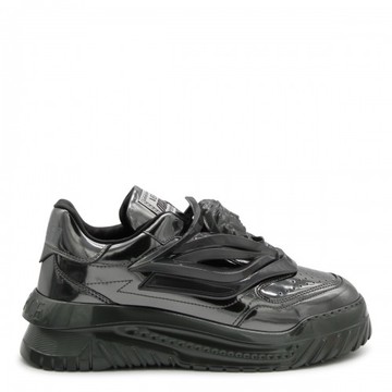 Versace - Metal Tone Leather Odissea Sneakers 41