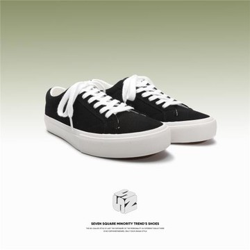 【SEVEN2】2023春季新款女鞋復古港風chic鞋子原創小眾百搭板鞋女