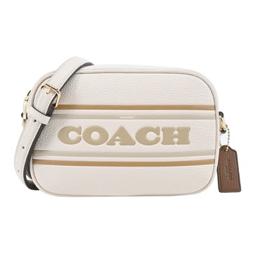 COACH  Jamie 字母皮革相機包（小/米白）_廠商直送
