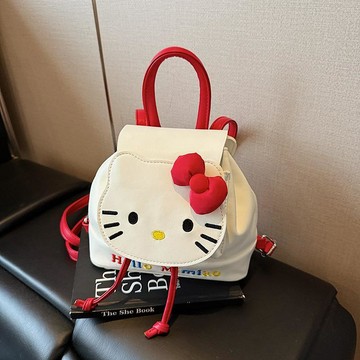 5/6🚚超火迷你kt雙肩包新款高級感可愛少女新刺繡多巴胺凱蒂貓小揹包潮