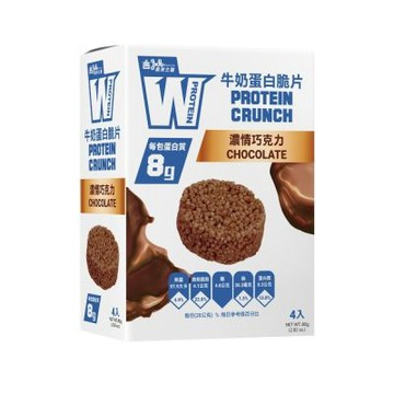 【義美生醫】W PROTEIN牛奶蛋白脆片(20g*4包/盒)-濃情巧克力/抹茶 任選1