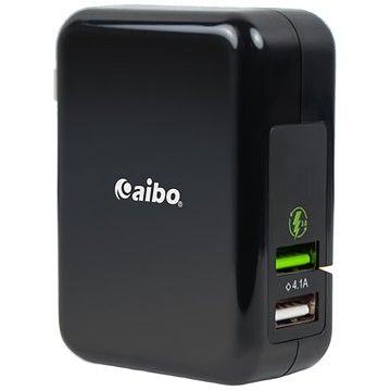 aibo QC3.0 5V/9V/12V 雙USB勁速快充器，支援Type-C充電，減少損耗有效降熱  CB-AC-USB-Q3  1個