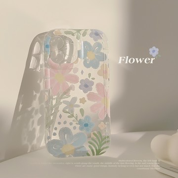 台灣出貨❤油畫花朵iphone14蘋果手機殼15pro max適用13小清新11透明16原創