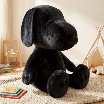 巨大版 史努比 全黑 snoopy 坐姿玩偶 黑色史努比 娃娃 收藏