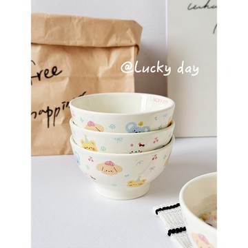 漂亮的米飯碗家用吃飯碗個人專用碗具酸奶碗可愛小碗甜品碗高腳碗