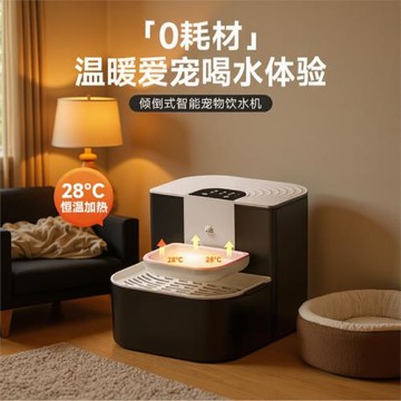 大容量喂水器智能寵物飲水機傾倒式飲水器凈污分離貓咪自動無線