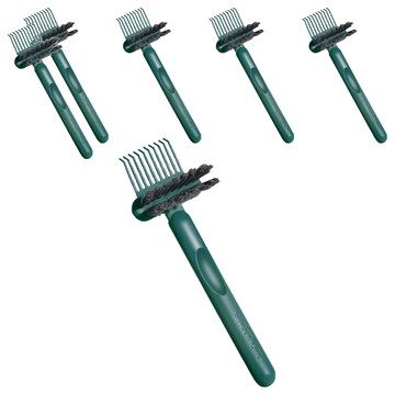 E.dot 二合一梳子清潔刷 墨綠色 17x5.5x3cm  6支