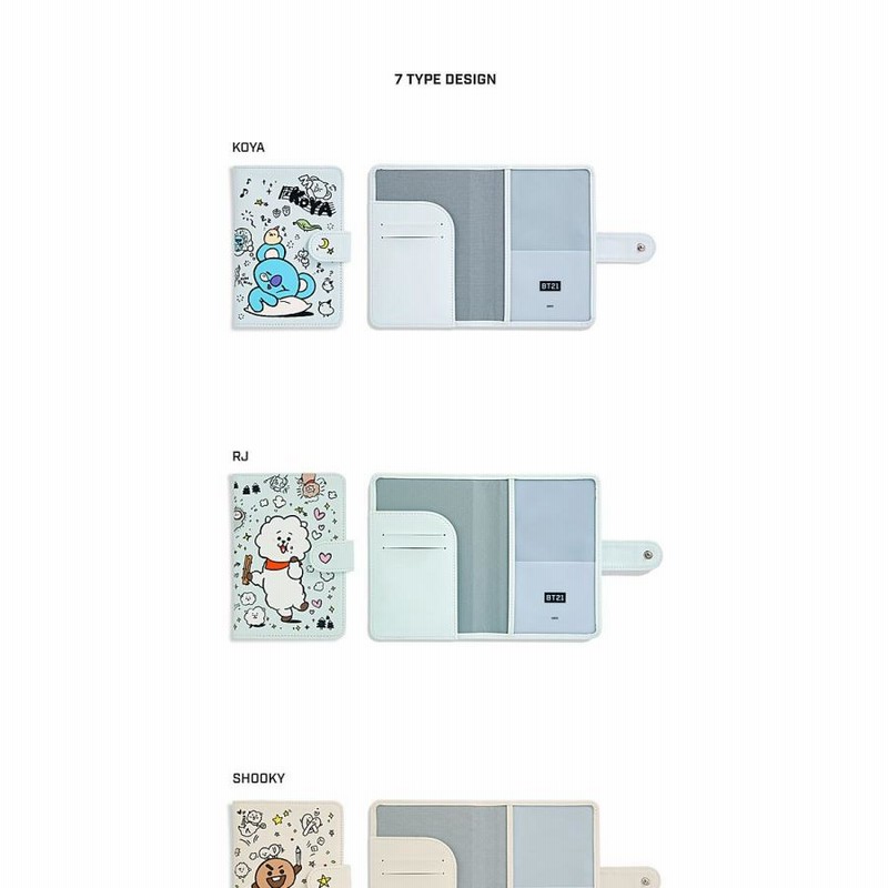 BTS 防弾少年団 BT21 公式グッズ minini PASSPORT CASE