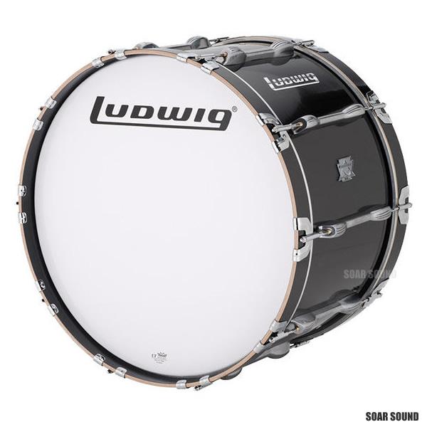 Ludwig ラディック マーチングバスドラム 14"x 18" ブラック   ホワイト   シルバー 7.0kg マーチング LUMB18PX 大太鼓 BD