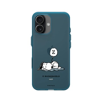 iPhone 17 Clear (相機按鈕) 夜幕藍 - 史努比 Snoopy - Snoopy fall asleep
