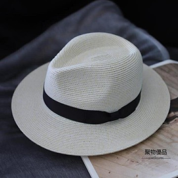 帽子男夏天防曬女士草帽大碼爵士帽男巴拿馬禮帽遮陽太陽帽【聚物優品】