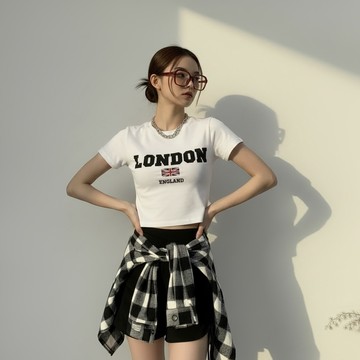 IN SHOP London彈力短T-共4色【KT224876】