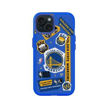iPhone 15 Clear 激光藍 - NBA - 拼貼系列-金州勇士 Golden State Warriors - Collage